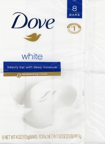 Dove Beauty Bar Soap Original, 6 Bars for Soft, Smooth Skin, with 1/4 Moisturizing Cream 3.75 oz