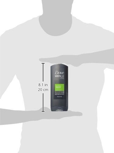DOVE Men + Care Body Wash and Face for Fresh, Healthy-Feeling Skin Extra Fresh Cleanser That Effectively Washes Away Bacteria While Nourishing Your 13.5 oz