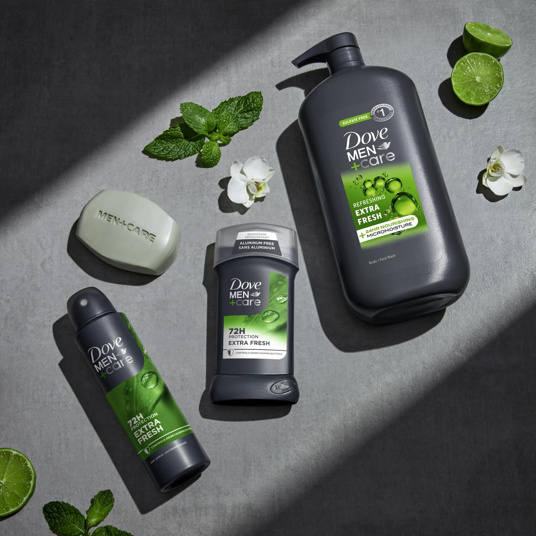 DOVE Men + Care Body Wash and Face for Fresh, Healthy-Feeling Skin Extra Fresh Cleanser That Effectively Washes Away Bacteria While Nourishing Your 13.5 oz