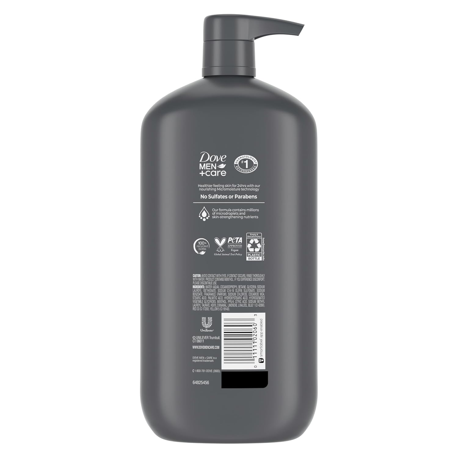 DOVE Men + Care Body Wash and Face for Fresh, Healthy-Feeling Skin Extra Fresh Cleanser That Effectively Washes Away Bacteria While Nourishing Your 13.5 oz