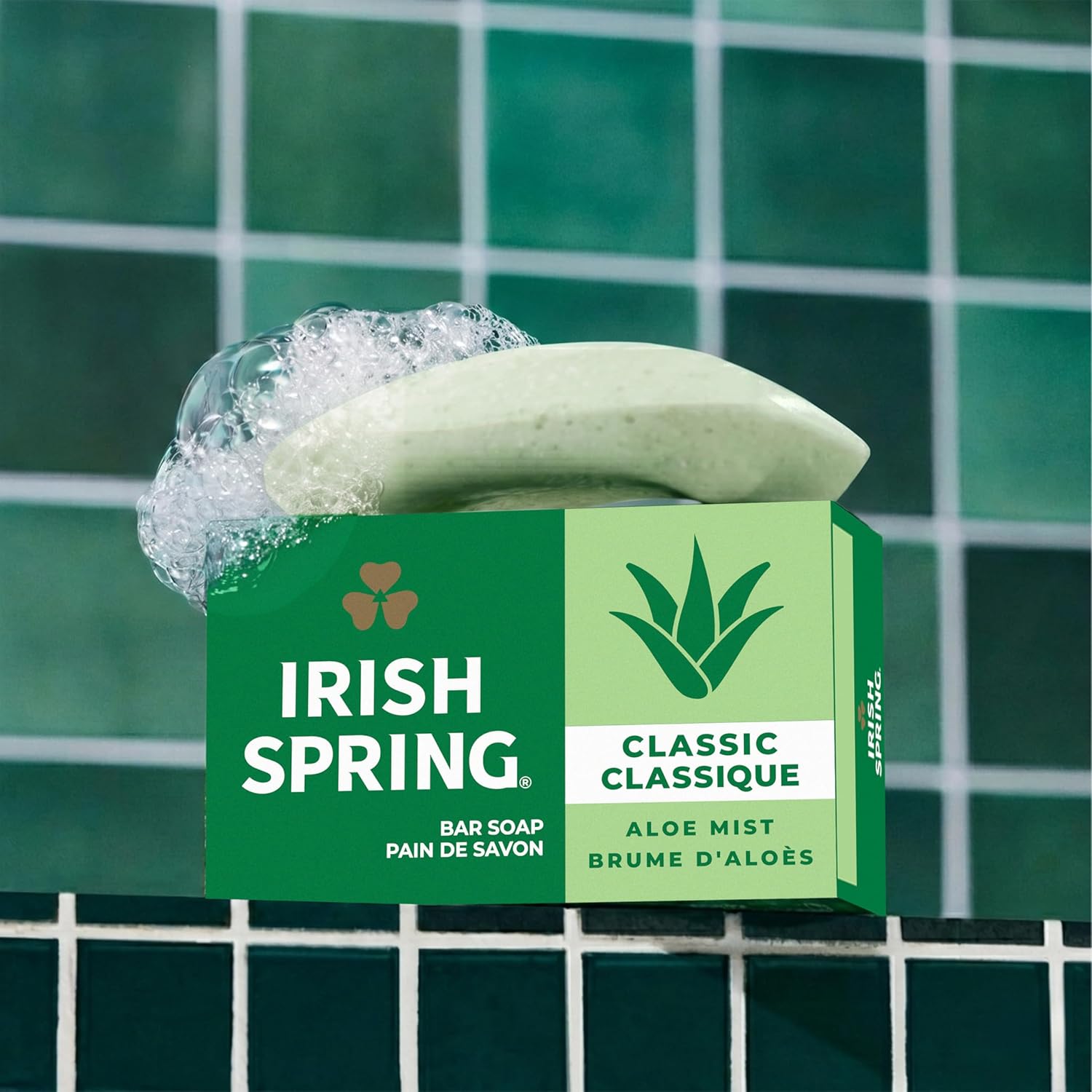 Irish Spring Bar Soap for Men, Original Clean, Smell Fresh and Clean for 12 Hours, Men Soap Bars for Washing Hands and Body, Mild for Skin, Recyclable Carton, 3.7 Ounce - 3 Count (Pack of 8)