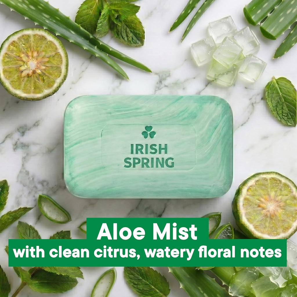 Irish Spring Bar Soap for Men, Original Clean, Smell Fresh and Clean for 12 Hours, Men Soap Bars for Washing Hands and Body, Mild for Skin, Recyclable Carton, 3.7 Ounce - 3 Count (Pack of 8)