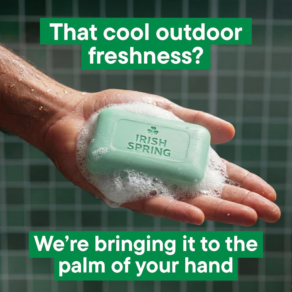 Irish Spring Bar Soap for Men, Original Clean, Smell Fresh and Clean for 12 Hours, Men Soap Bars for Washing Hands and Body, Mild for Skin, Recyclable Carton, 3.7 Ounce - 3 Count (Pack of 8)