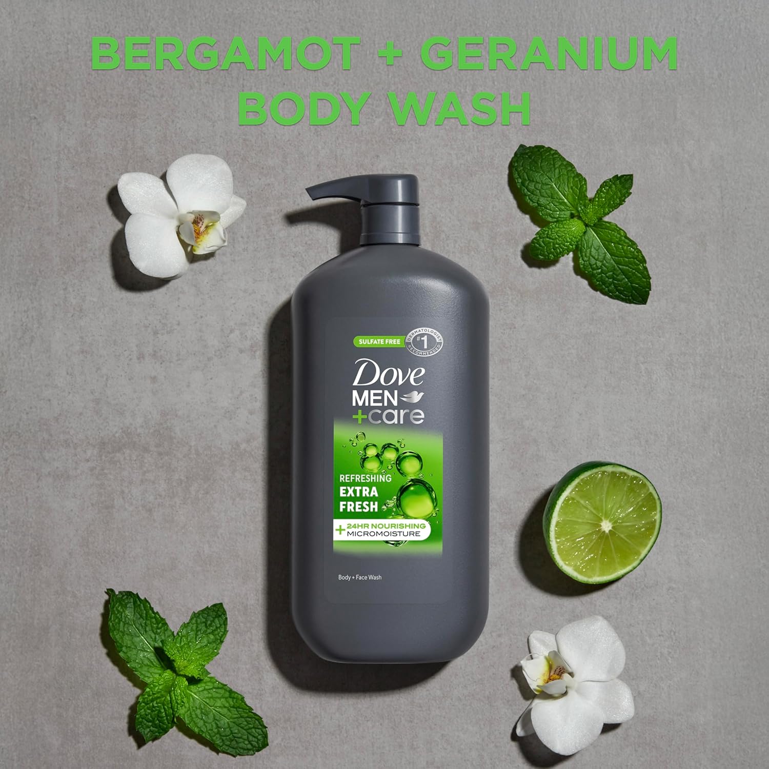 DOVE Men + Care Body Wash and Face for Fresh, Healthy-Feeling Skin Extra Fresh Cleanser That Effectively Washes Away Bacteria While Nourishing Your 13.5 oz
